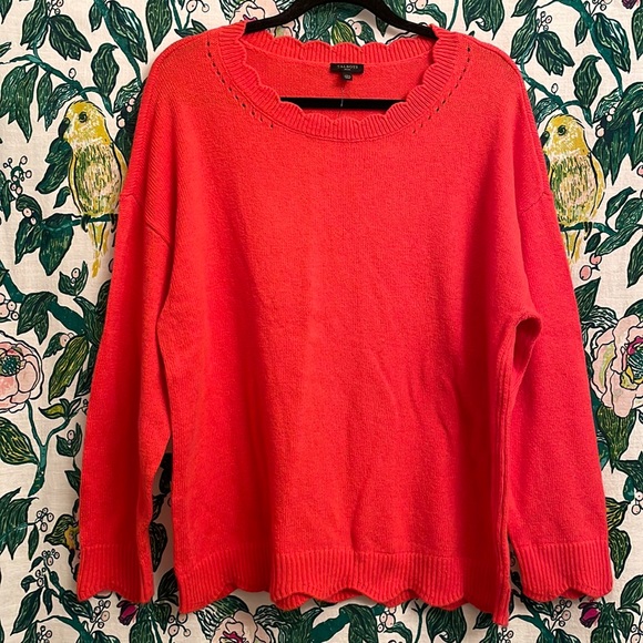 Talbots Sweaters - NWT Talbot’s Scalloped Edge Long Sleeve Sweater
